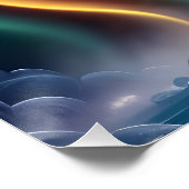 Sierlijke heldere regenboog waterval perfect poster (Hoek)