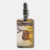 Sierlijke herten in het bos Natuur ontwerp Bagagelabel (Voorkant verticaal)