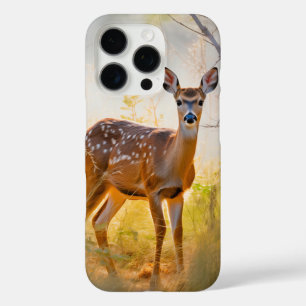 Sierlijke herten in het bos Natuur ontwerp iPhone 16 Pro Hoesje