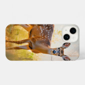 Sierlijke herten in het bos Natuur ontwerp iPhone Hoesje (Achterkant horizontaal)