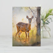 Sierlijke herten in het bos Natuur ontwerp Kaart (Staand voorkant)