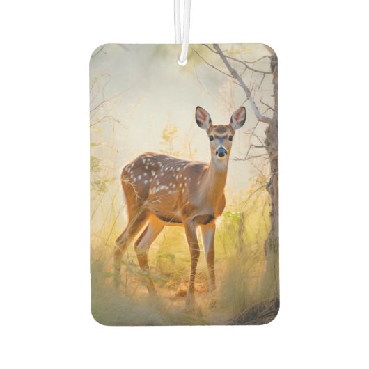 Sierlijke herten in het bos Natuur ontwerp Luchtverfrisser (Achterkant)