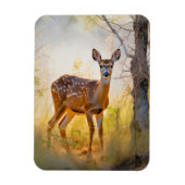 Sierlijke herten in het bos Natuur ontwerp Magneet (Verticaal)