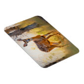 Sierlijke herten in het bos Natuur ontwerp Magneet (Rechterzijde)