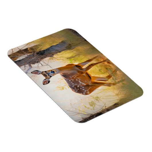Sierlijke herten in het bos Natuur ontwerp Magneet (Rechterzijde)
