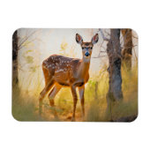 Sierlijke herten in het bos Natuur ontwerp Magneet (Horizontaal)