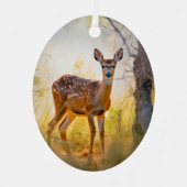 Sierlijke herten in het bos Natuur ontwerp Metalen Ornament (Voorkant)