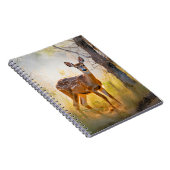 Sierlijke herten in het bos Natuur ontwerp Notitieboek (Rechterzijde)