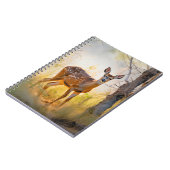 Sierlijke herten in het bos Natuur ontwerp Notitieboek (Linkerzijde)