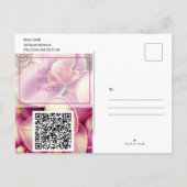 Sierlijke Huwelijksfoto QR-code Aankondiging Brief (Achterkant)