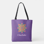 Sierlijke Indiase Mandala Tote Bag (Achterkant)