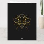 Sierlijke Indische Olifant in Gouden Lijst Lotus Kaart (Achterkant)
