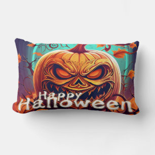 Sierlijke Jack-o-Lantern Gedraaide Tak Halloween Kussen