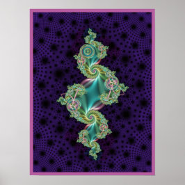 Sierlijke Julia Fractal Poster