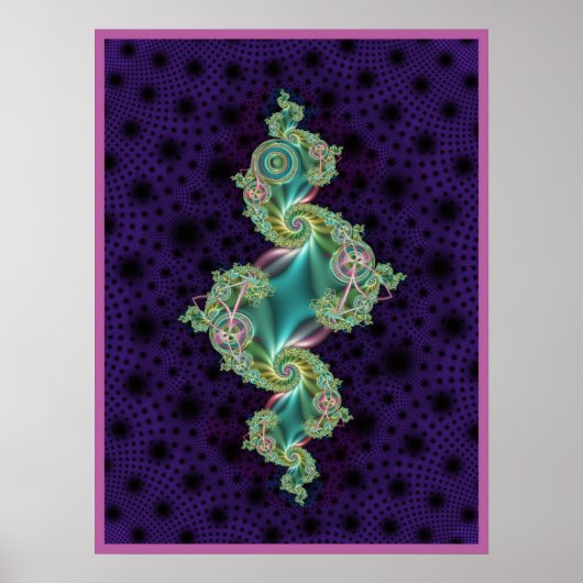 Sierlijke Julia Fractal Poster (Voorkant)