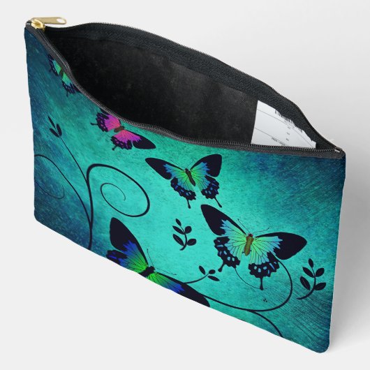 Sierlijke Juweel Vlinders Teal Etui (Open)