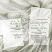 Sierlijke kant slingerlichten na I Do BBQ Acryl Uitnodigingen