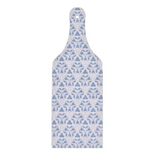 Sierlijke Kanten Driehoeken Blauw Wit Snijplank