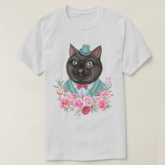 Sierlijke Kat T-shirt (Design voorkant)