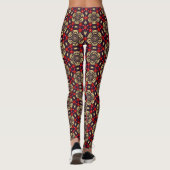 Sierlijke Kersenbloesem Patroon Leggings (Achterkant)