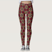 Sierlijke Kersenbloesem Patroon Leggings (Voorkant)