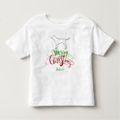 Sierlijke Kerst Lichtjes Honden Monogram Kinder Shirts (Voorkant)