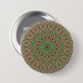 Sierlijke Kerst Mandala 2 Ronde Button 7,6 Cm (Voorkant /achterkant)