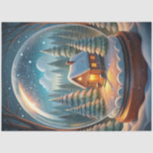 Sierlijke kerstbal hulstbes tissuepapier (Voorkant)