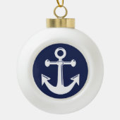 Sierlijke kerstballen met maritiem thema keramische bal ornament (Voorkant)