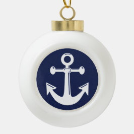 Sierlijke kerstballen met maritiem thema keramische bal ornament