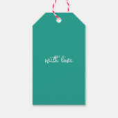 Sierlijke kerstbomen & rendieren cadeaulabel (Achterkant)