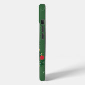 Sierlijke Kerstboom Groene Achtergrond Case-Mate iPhone Case (Achterkant / Links)