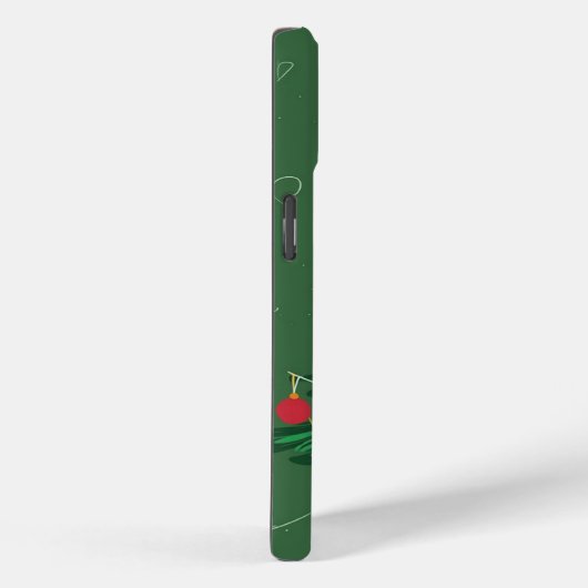 Sierlijke Kerstboom Groene Achtergrond Case-Mate iPhone Case (Achterkant / Rechts)