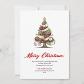 Sierlijke kerstboom kerstkaart van ontwerper (Voorkant)