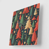 Sierlijke kerstboom patroon vierkante klok (Hoek)
