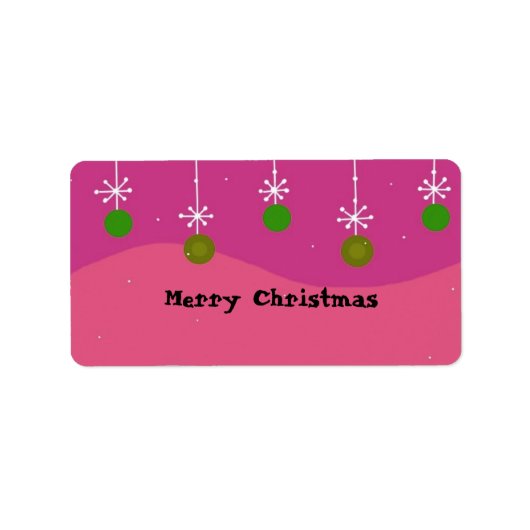 Sierlijke Kerstdecoraties Etiket (Voorkant)