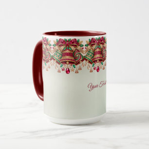 Sierlijke Kerstklokken Vakantiebeker Mok