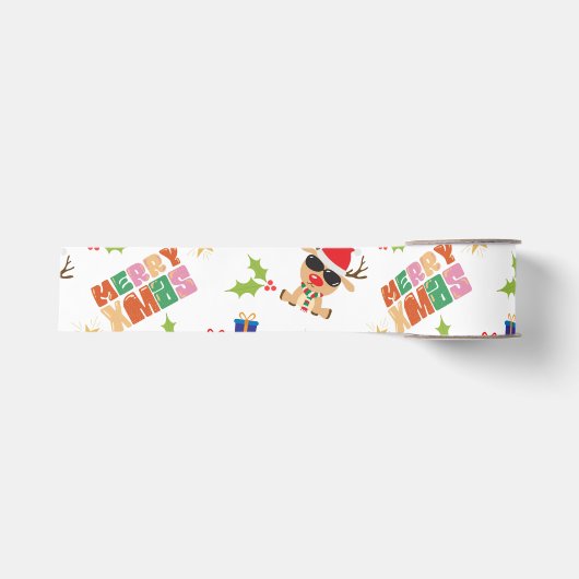 Sierlijke Kerstlint Cute Grosgrain Lint (Voorkant)