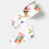 Sierlijke Kerstlint Cute Grosgrain Lint (Achterkant)