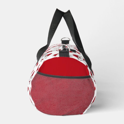 Sierlijke Kerstman Kerstmis Wit Patroon Plunjezak (Rechts)