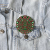 Sierlijke Kerstmandala Ronde Button 7,6 Cm (In situ)
