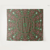 Sierlijke Kerstmandala Wandkleed (Voorkant (horizontaal))