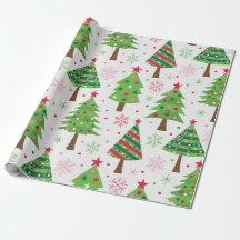 Sierlijke Kerstmis Groene Kerstbomen Patroon 