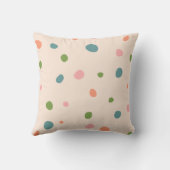 Sierlijke kleurrijke roze stippen dochter schattig kussen (Achterkant)