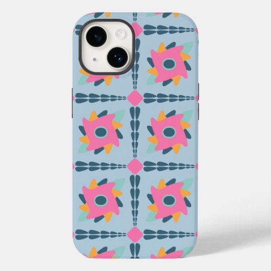 Sierlijke kleurrijke tegel Case-Mate iPhone case (Achterkant)