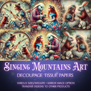 Sierlijke Klokken Bos Alice Wonderland Decoupage Tissuepapier