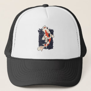 Sierlijke Koi Vis met Rode Witte Zwarte Kleuren Trucker Pet