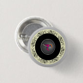 Sierlijke Kolibrie Cirkel Kunstontwerp Ronde Button 3,2 Cm (Voorkant /achterkant)