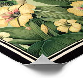 Sierlijke kolibries tussen Golden Lelies Poster (Hoek)