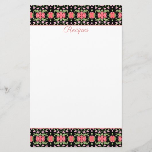 sierlijke koraalbloem briefpapier (Voorkant)
